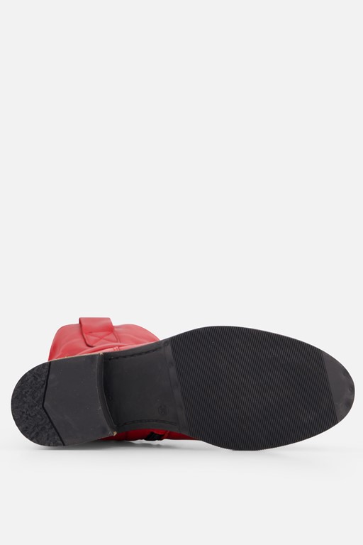 Cellini Plooi Enkellaarsjes rood Leer