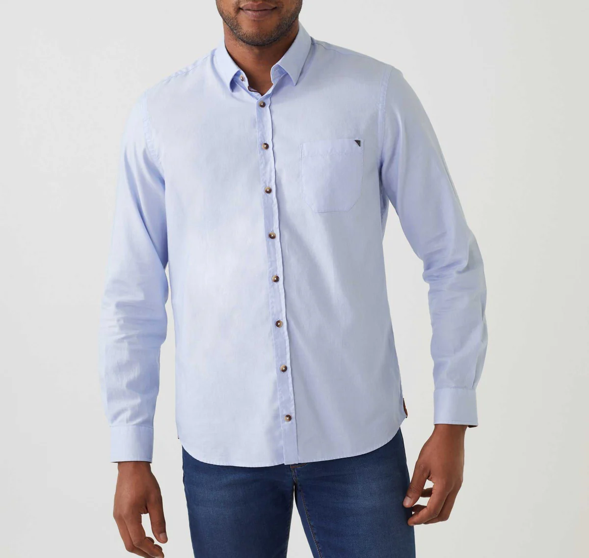Chemise casual ciel-rouille 