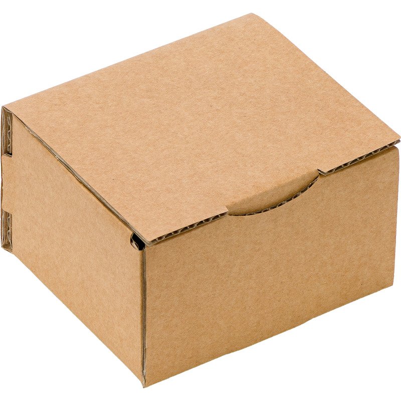 Boîte postale kraft brun simple cannelure H 6 x L 8 x P 10 cm