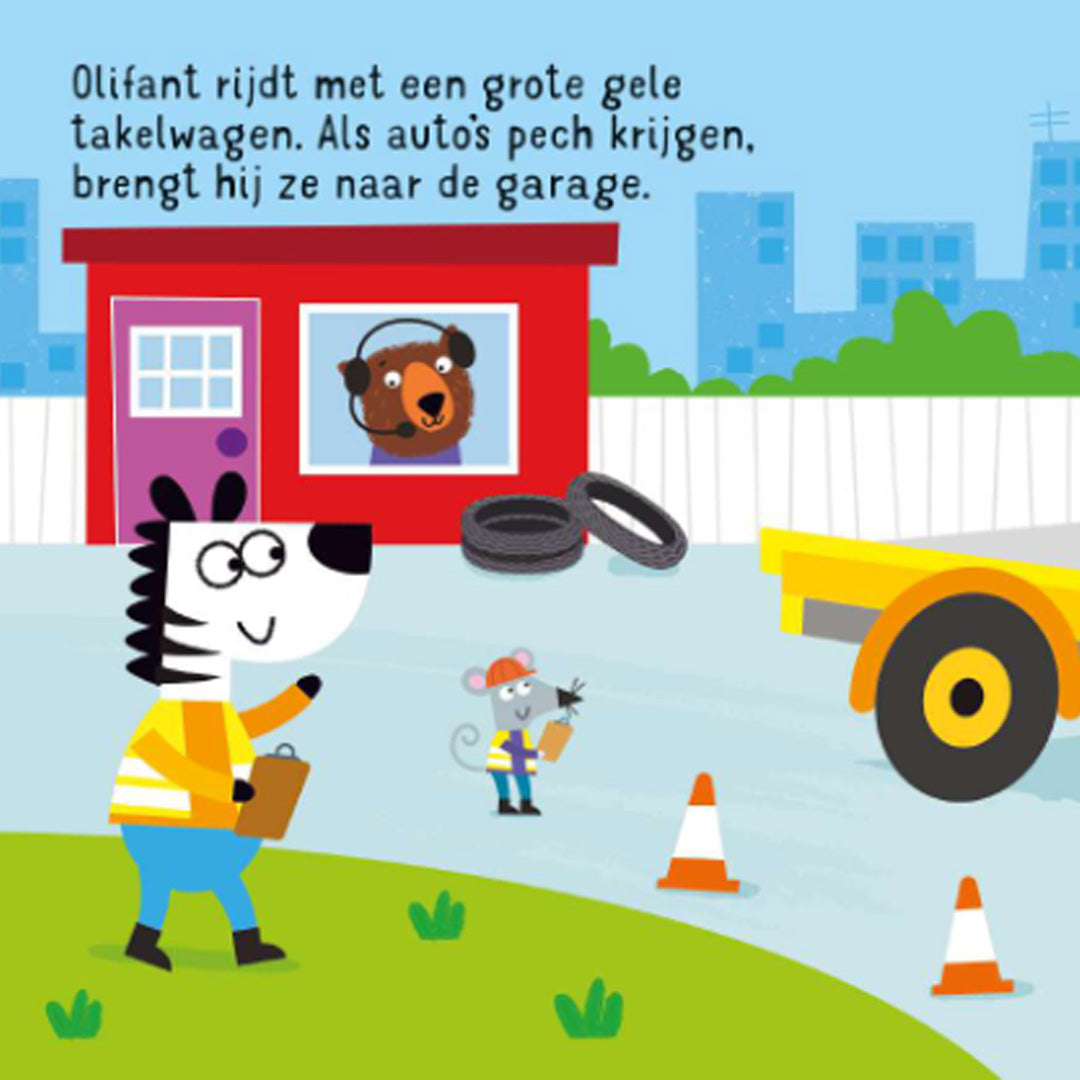 uitgeverij usborne geluidenboek meerijden op een takelwagen!