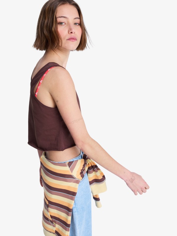 Magic Sunset Crop Débardeur cropped Marron Femme