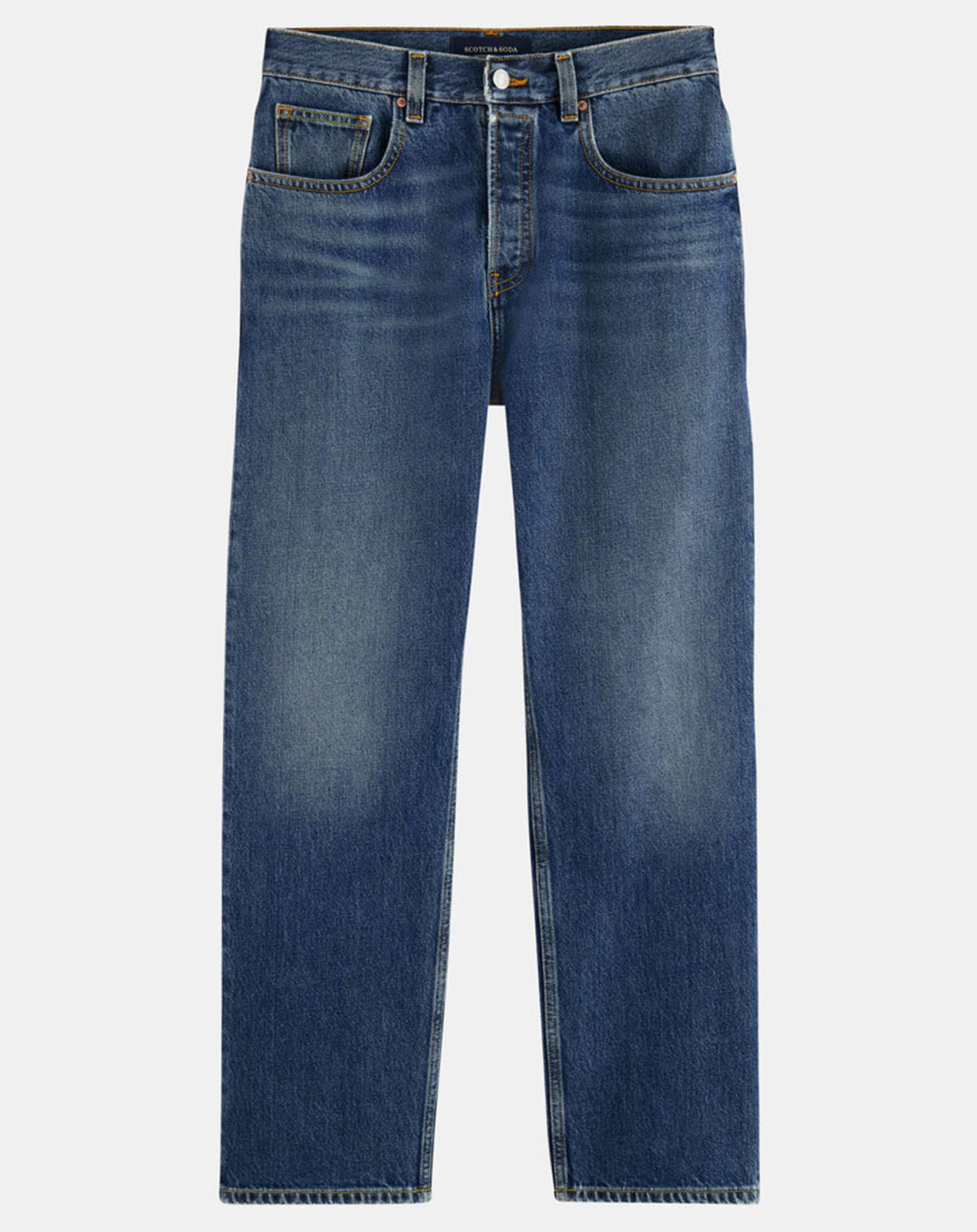 Scotch & Soda Jean Straight Coton Organic bleu jean moyen