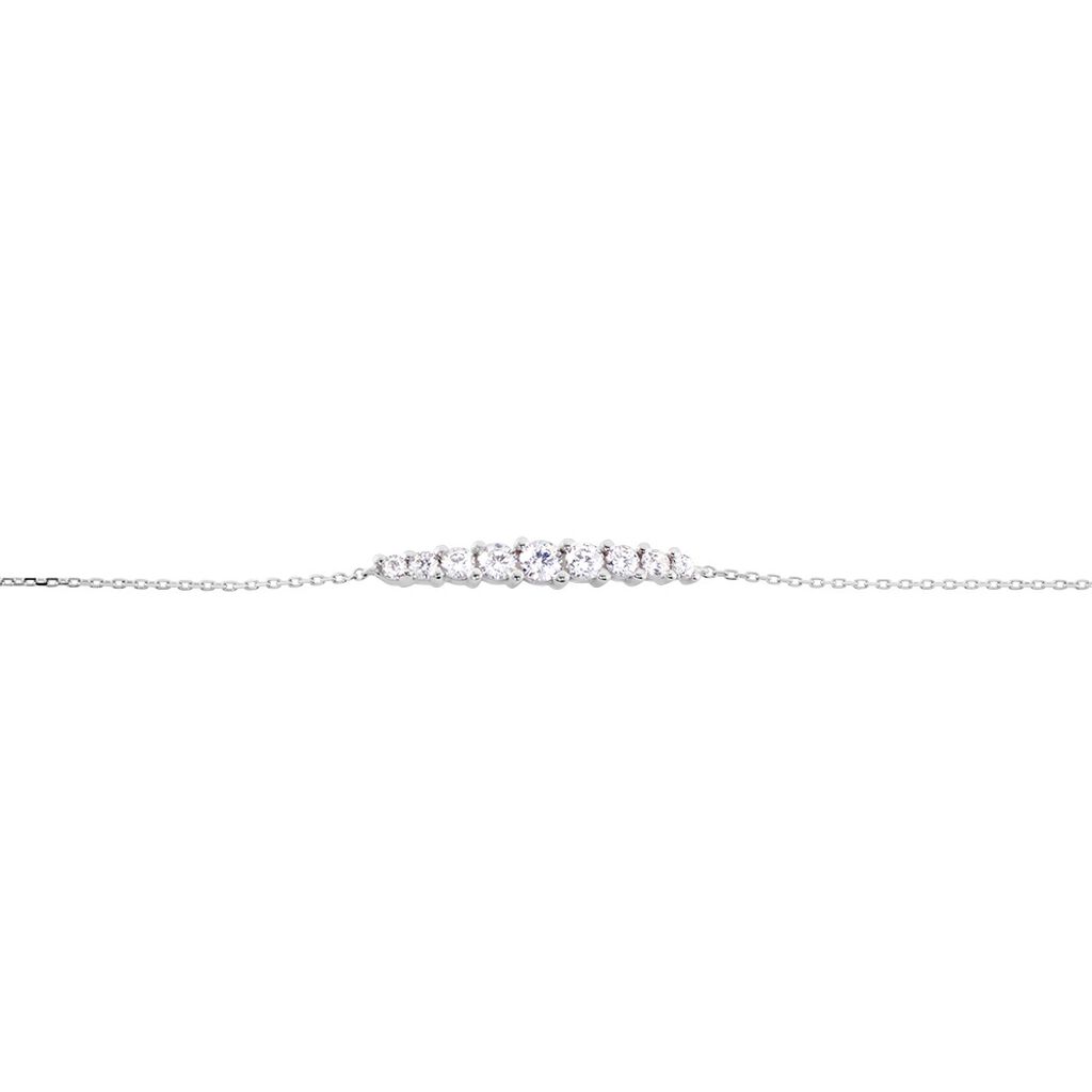 Bracelet Georas Or Blanc Oxyde