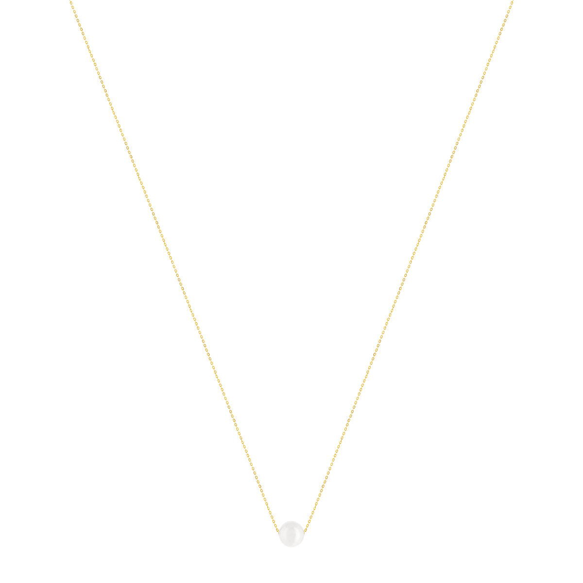 Collier or jaune 375 perle de culture de Chine 41cm