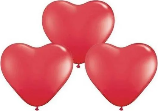 GMR Balloner røde hjerter - 16 cm - 100 stk universal