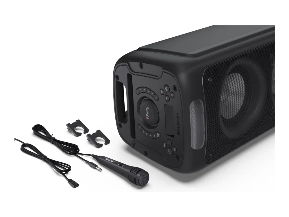Sharp XParty Street Beat PS-949 - Festhøjttaler - trådløs - Bluetooth - App-kontrolleret - sort (gitterfarve - sort)