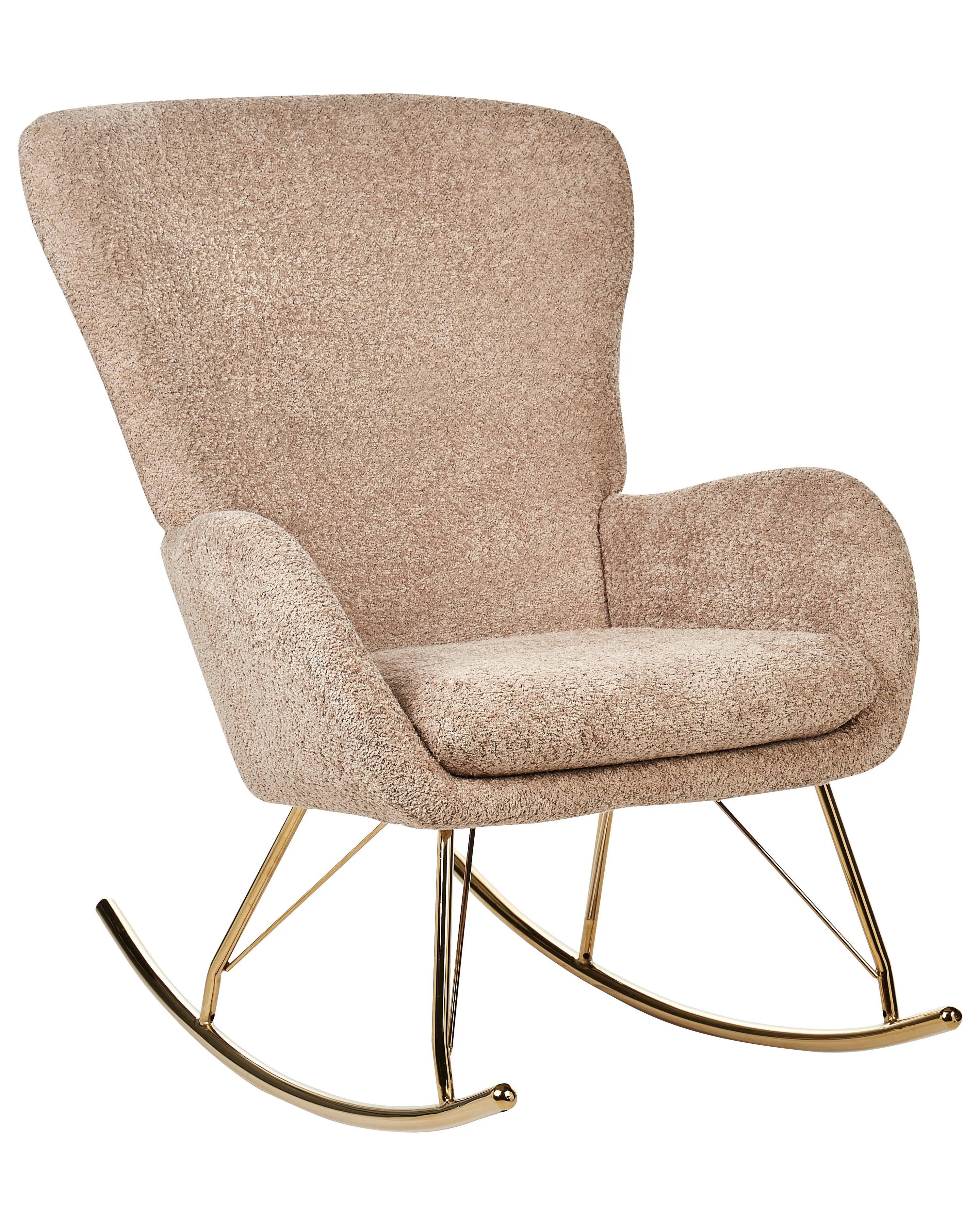 Schommelstoel ANASET Bouclé Zandbeige