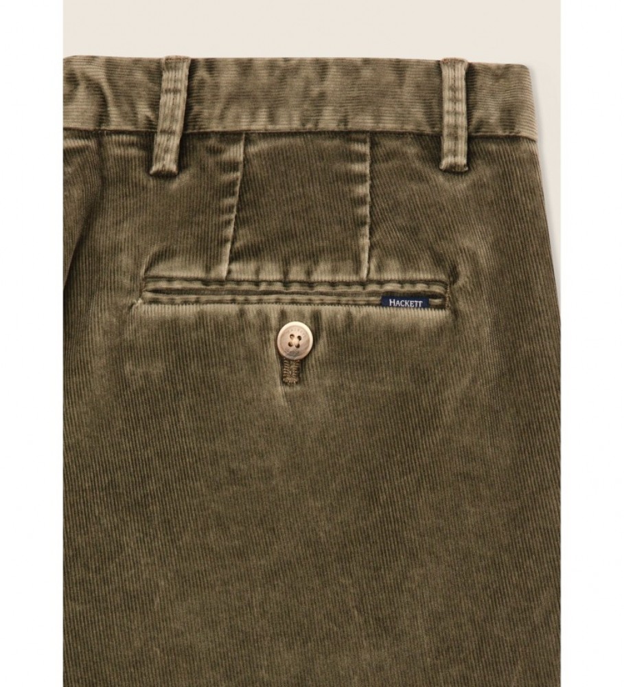 Calças chino de veludo cotelê Hackett, verdes