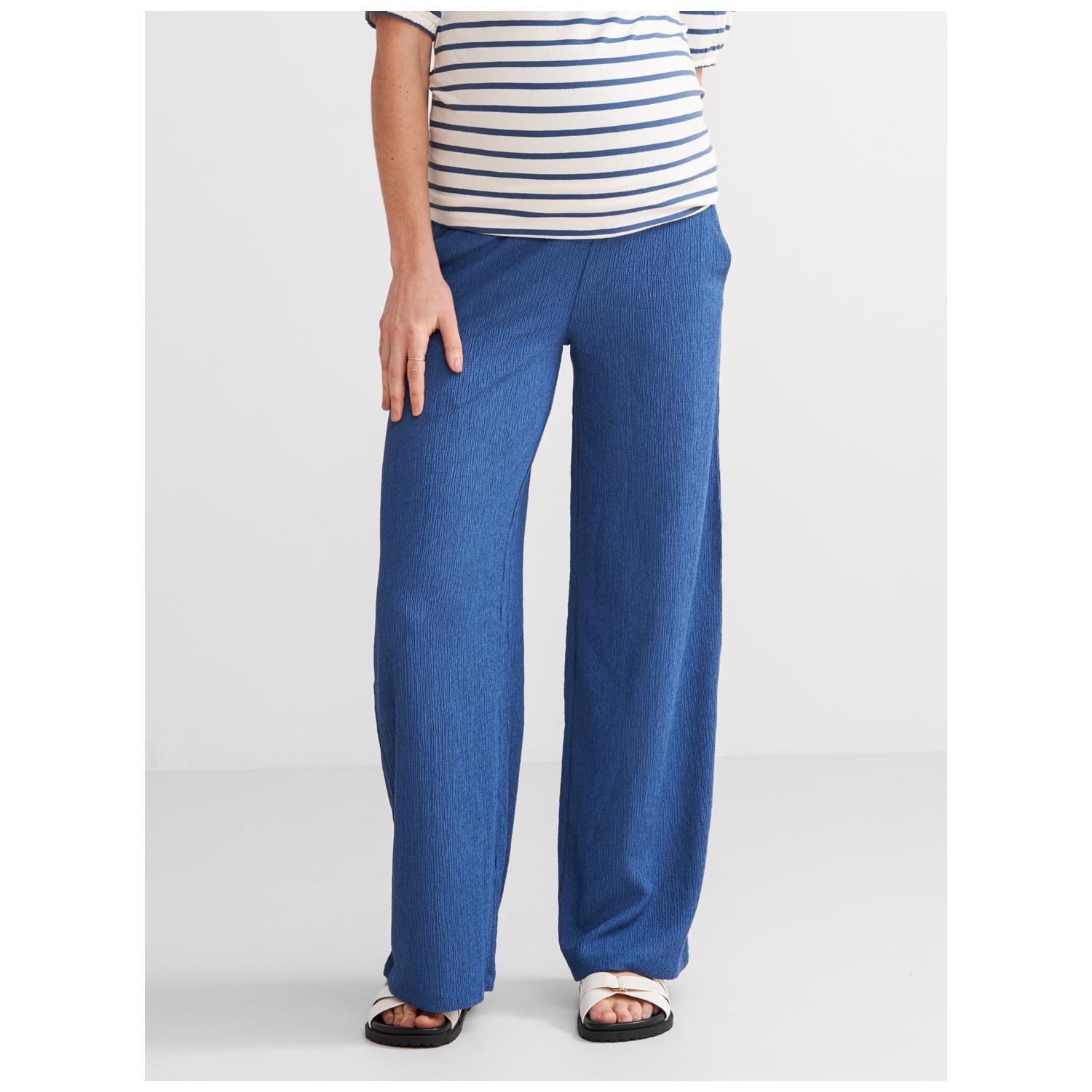Prénatal zwangerschapsbroek lang effen blauw