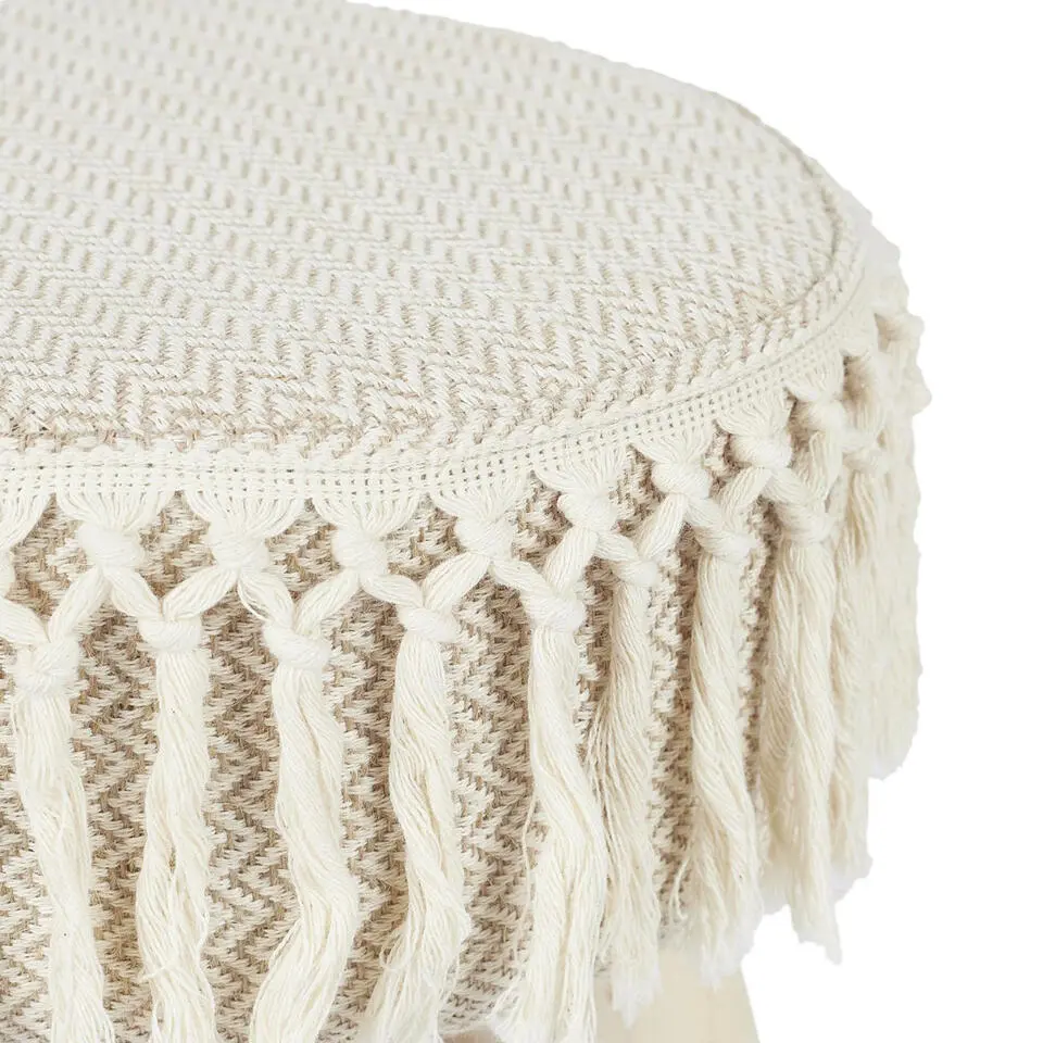 Home Deco Factory Krukje - hout - beige - bohemian - ibiza - deco