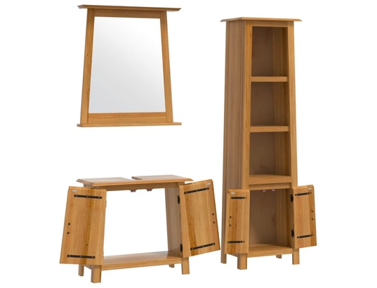 VIDAXL - Ensemble de meubles de salle de bain 3 pcs bois de pin massi...