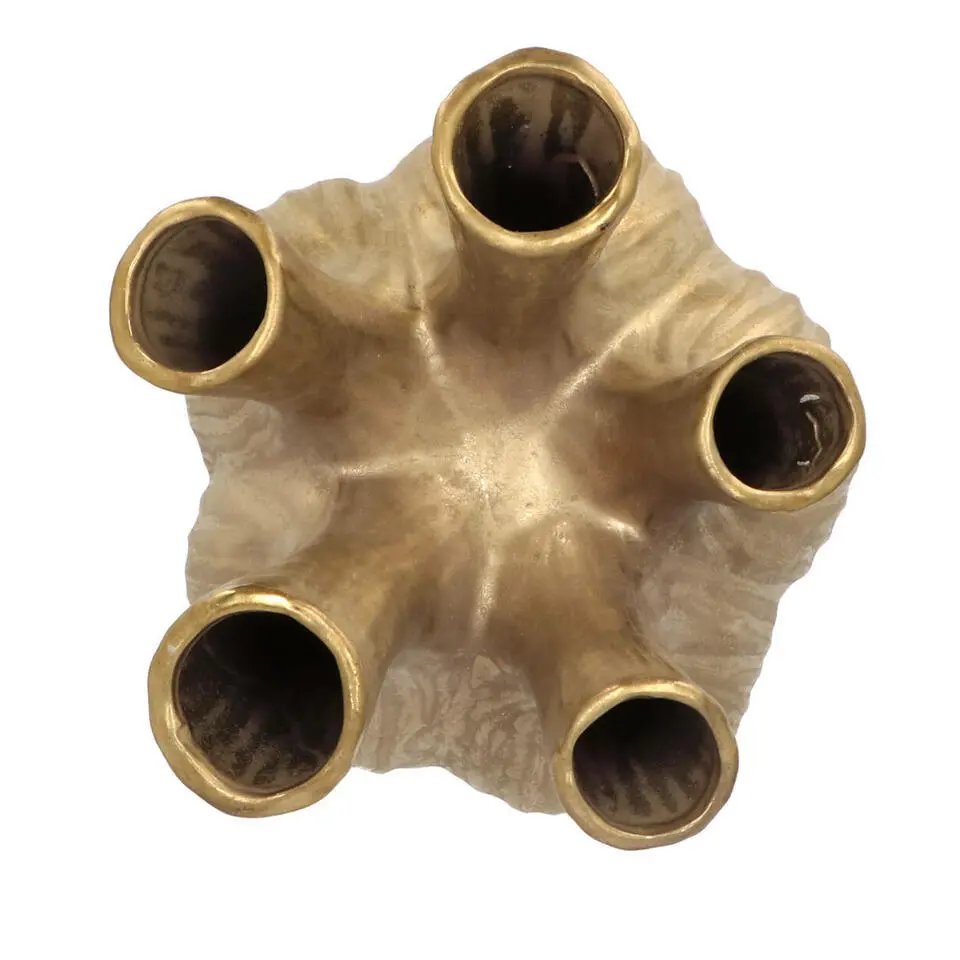 DK Design vaas Aglio - tulpenvaas - goud mat - D20 x H25 cm