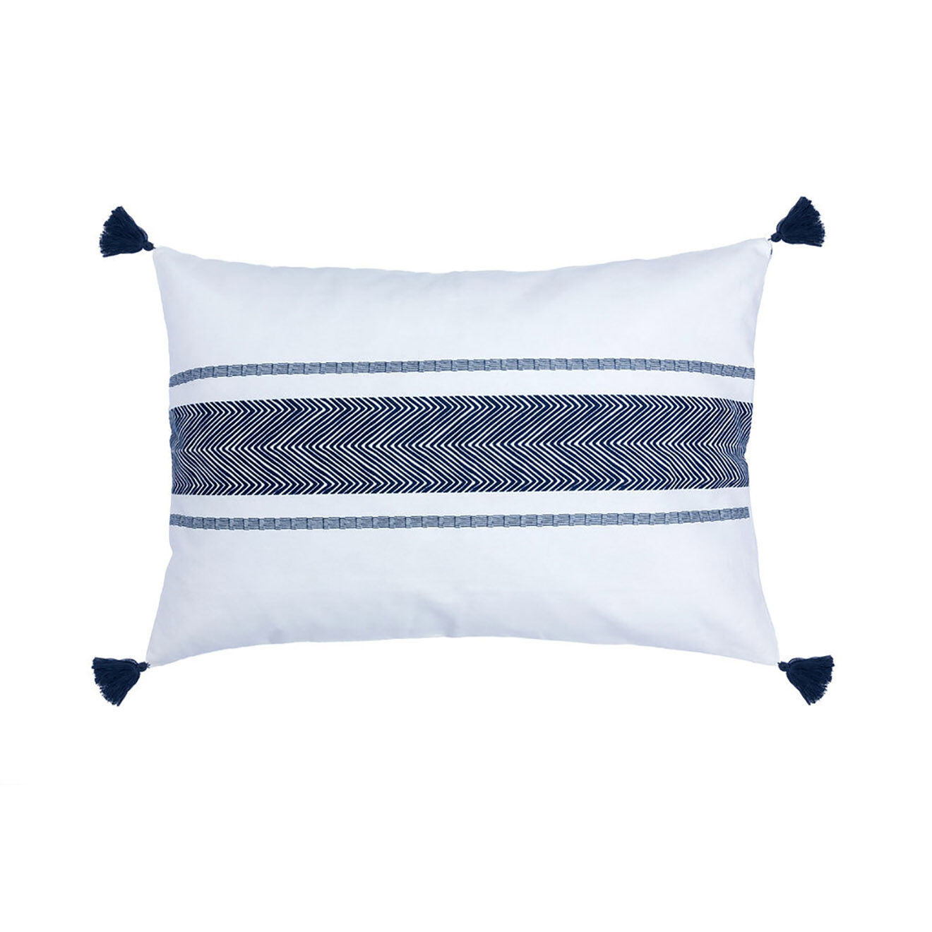 Febronie Housse de coussin Alentejo bleu nuit - 60x40 cm