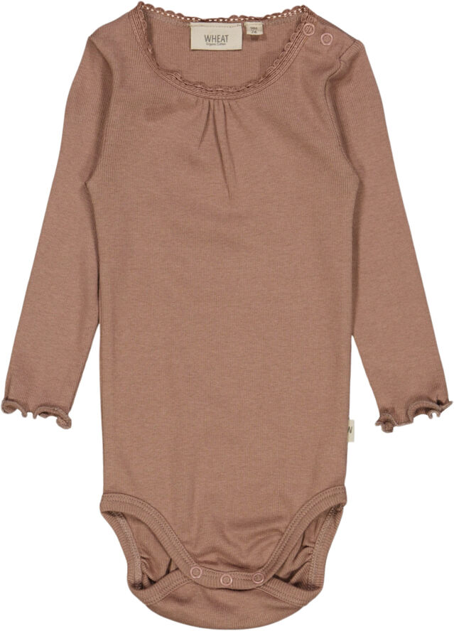 Wheat Langærmet Rib Blonde Body Vintage rose