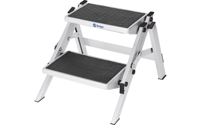 Berger Doppel Trittstufe Klappbar Aluminium (Höhe 40 cm)