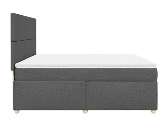 Sommier à lattes de lit avec matelas Gris foncé 180x200cm Tissu