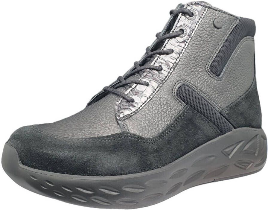 Wolky Leap Dames Veterboot 0570190-005 Zwart Combi