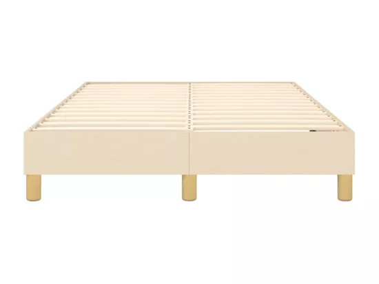 Sommier à lattes de lit Crème 120x200 cm Tissu