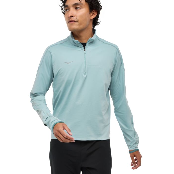 Hoka Herre Trøjer GlideTech Quarter Zip Blå