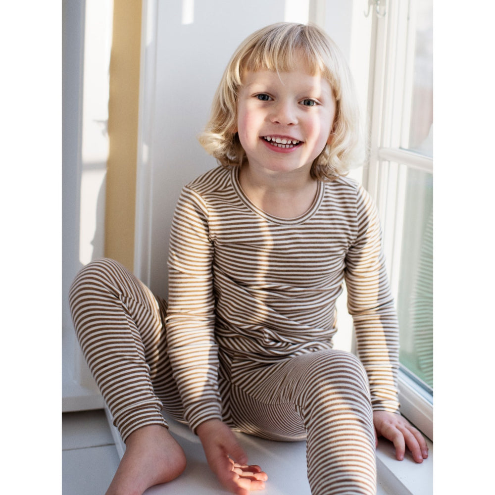 Køb Serendipity Almond/Offwhite Slim Bluse Stripe