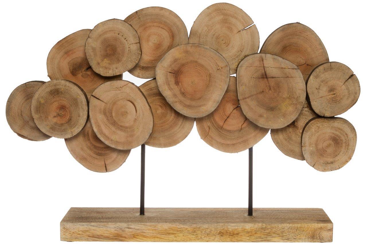 Holzstammdeko MADINDA - Massivholz - 67,5 cm