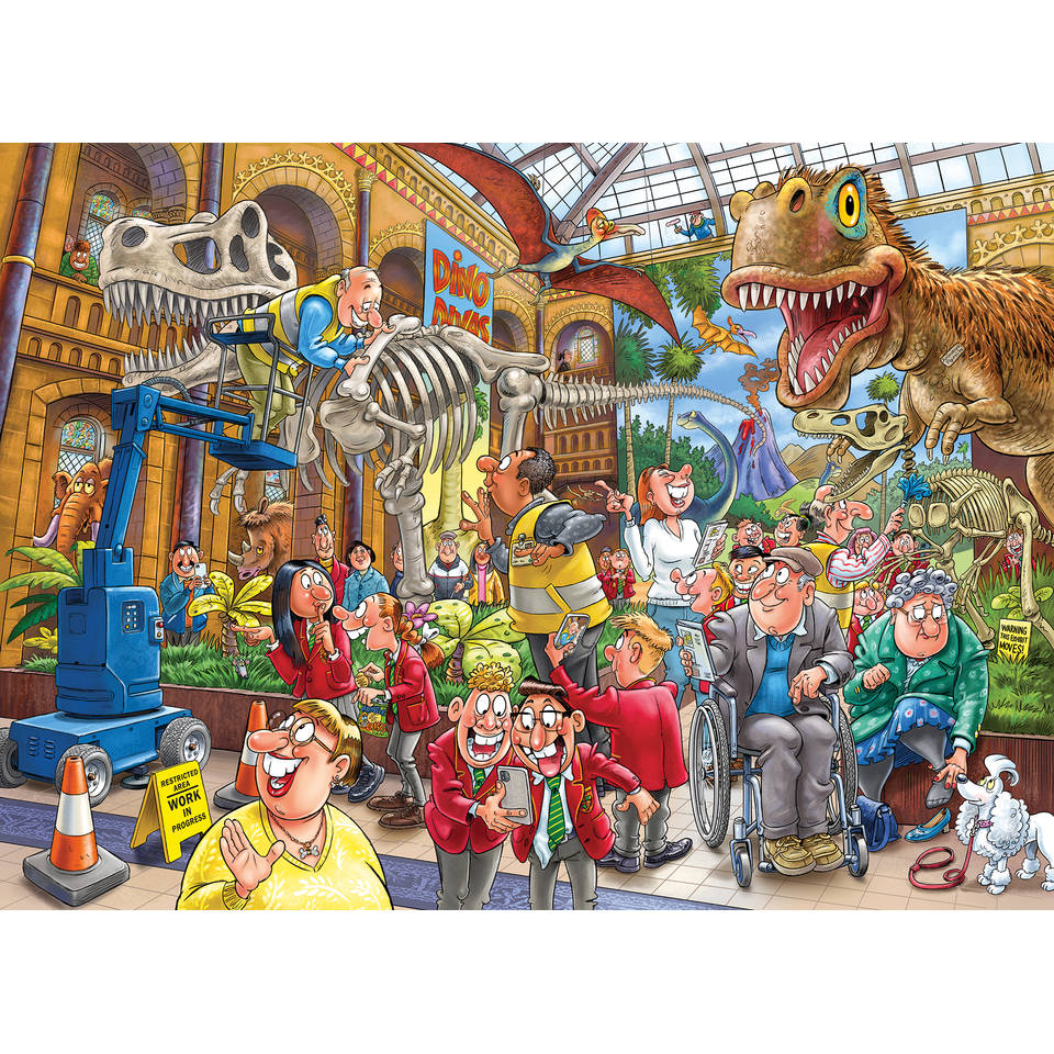 Jumbo Wasgij Mystery 24 puzzel Paniek in het museum! - 1000 stukjes