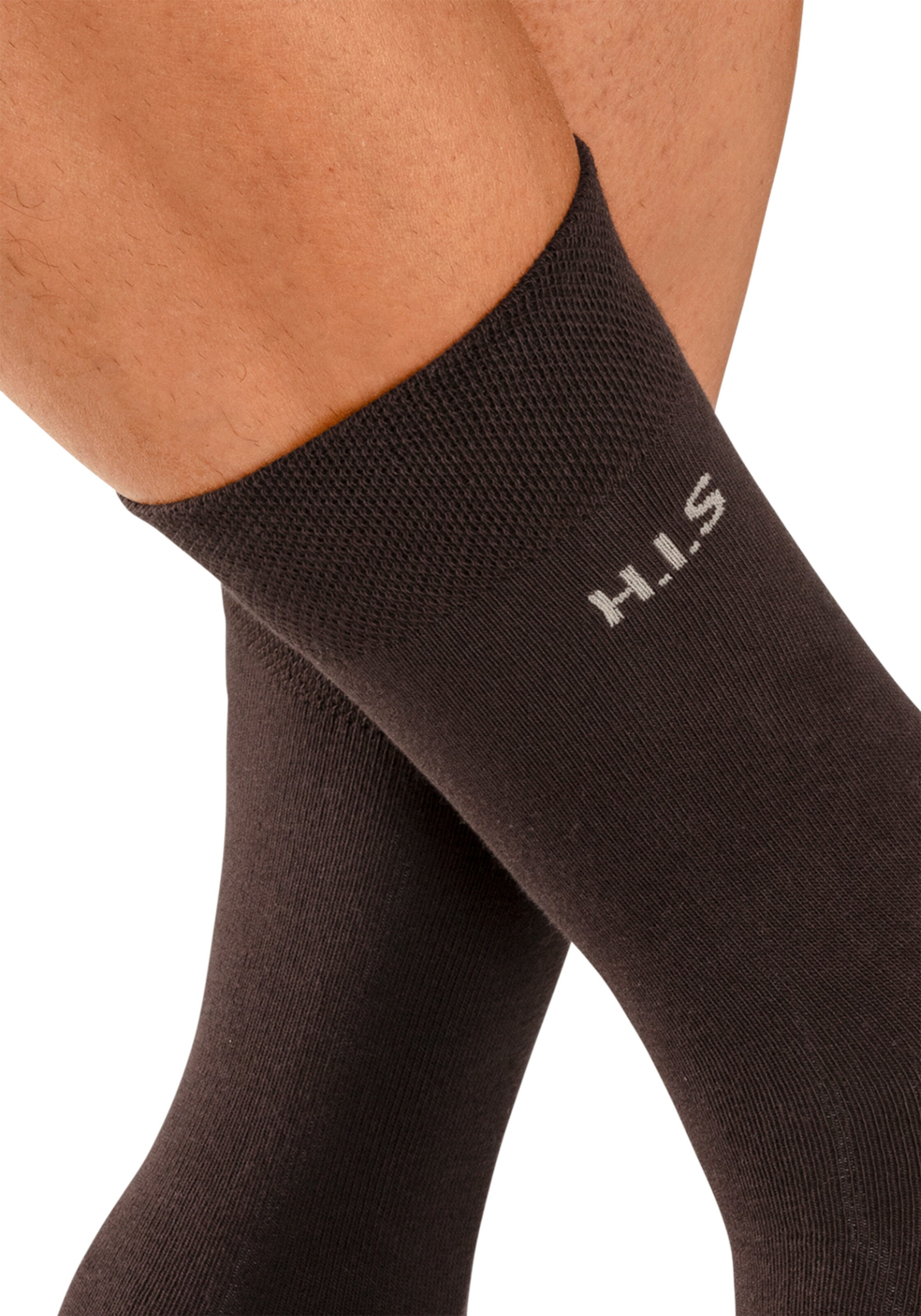 H.I.S Socken in 2x braun-beige, 2x braun