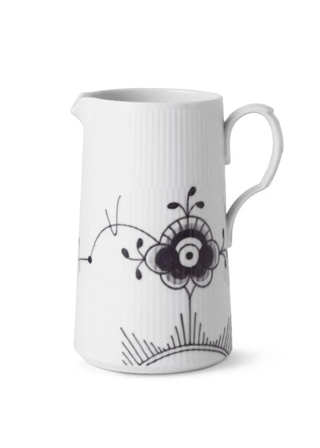 Royal Copenhagen  Sort Mega riflet kande - 1,5 L.