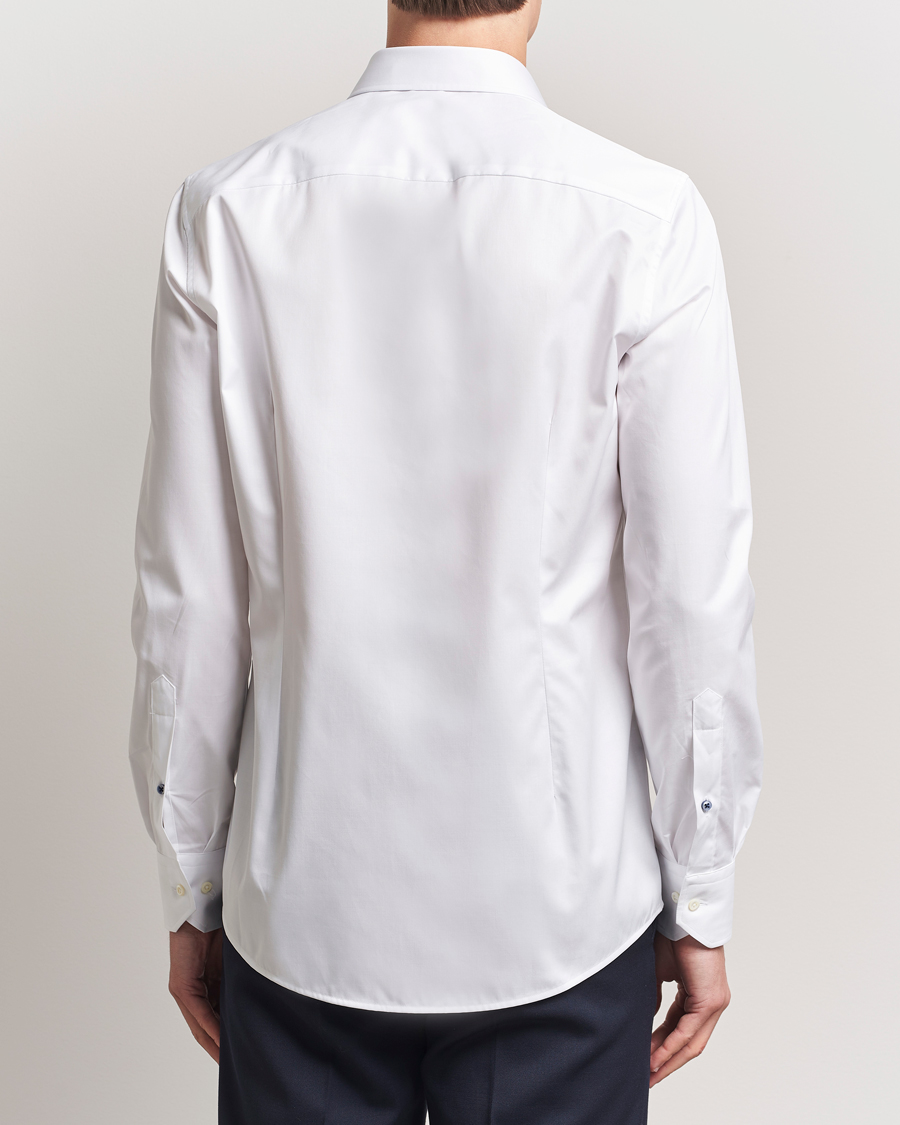 Stenströms Slimline Cotton Twill Cut Away Shirt White