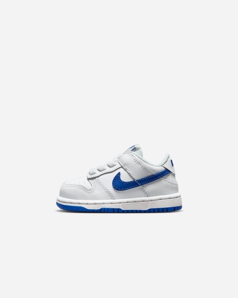 Chaussures Nike Dunk Low Blanc & Bleu Royal pour enfant