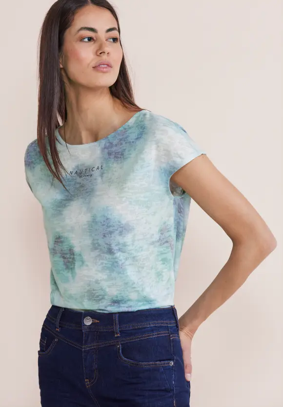 Batik Print T-Shirt - intense royal blue