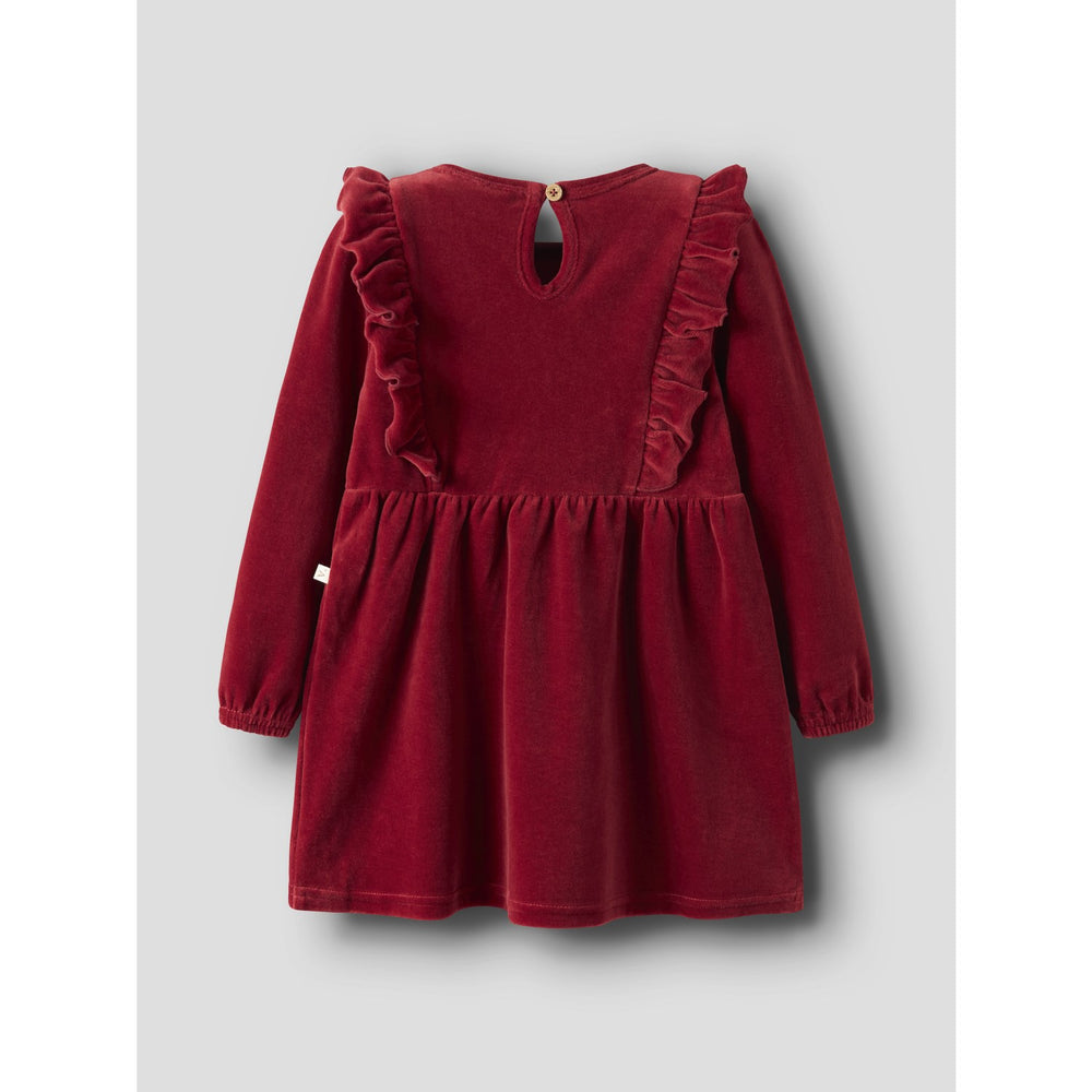 Køb Lil'Atelier Red Dahlia Nmfsaga Sag Ls Kjole Lil