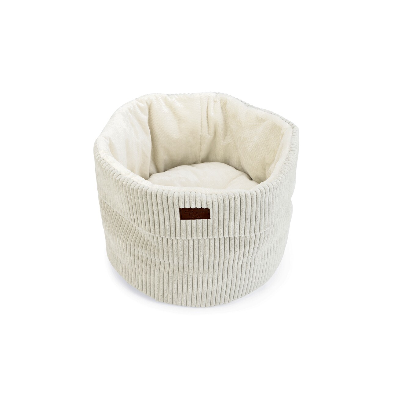 Designed by Lotte DBL Katzenkorb Ribbed hellgrau