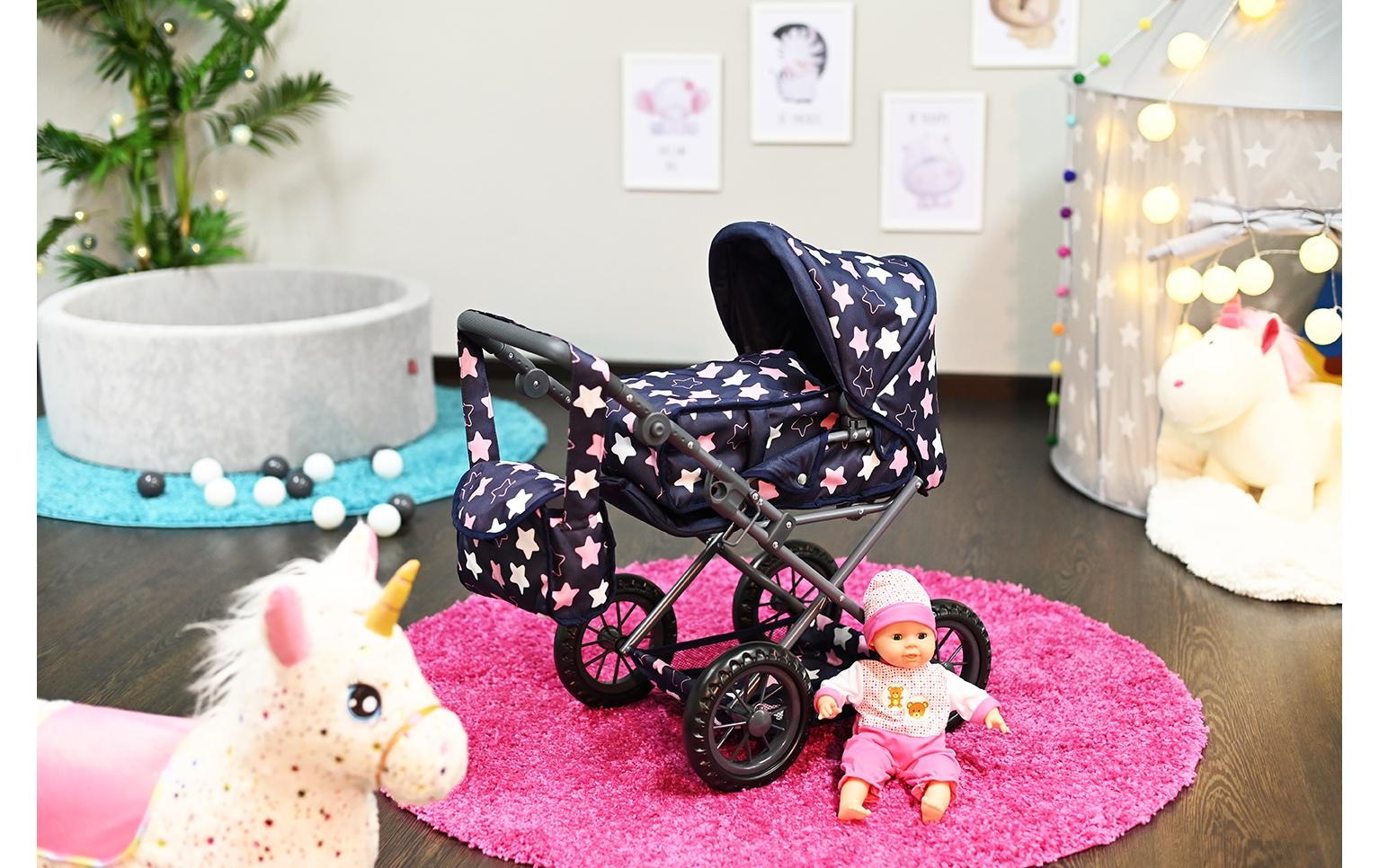 Knorrtoys® Puppenbuggy »Ruby Star Blue Pink«
