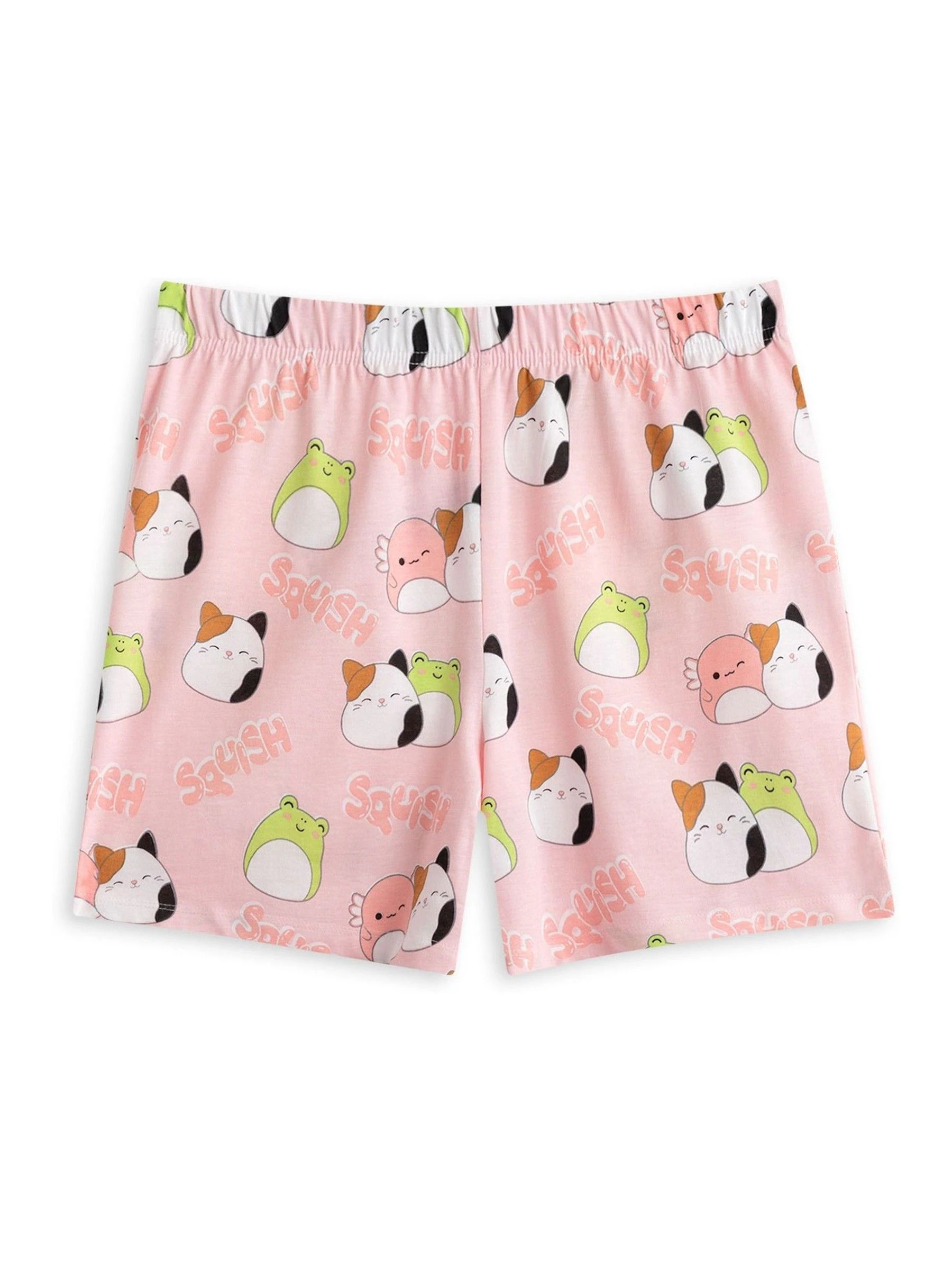 Vanilla Underground Meisjes Squishmallows Pyjama Set met Korte mouwen en korte broek 100% katoen Grootverpakking van 2