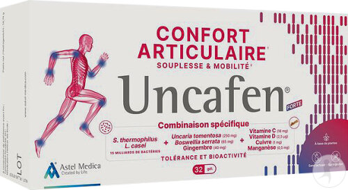 Uncafen Forte Confort Articulaire Et Mobilité Complément Alimentaire 32 Gélules