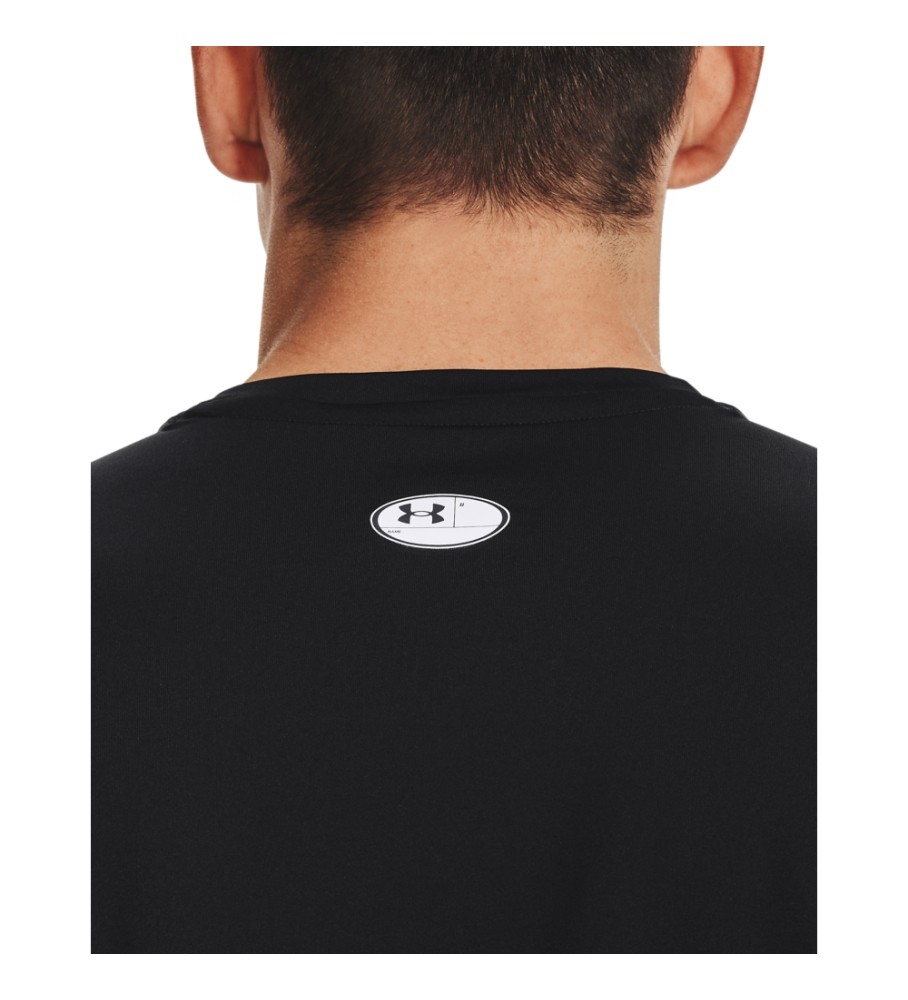 Camiseta Under Armour HeatGear Armour Fitted de manga curta, preta