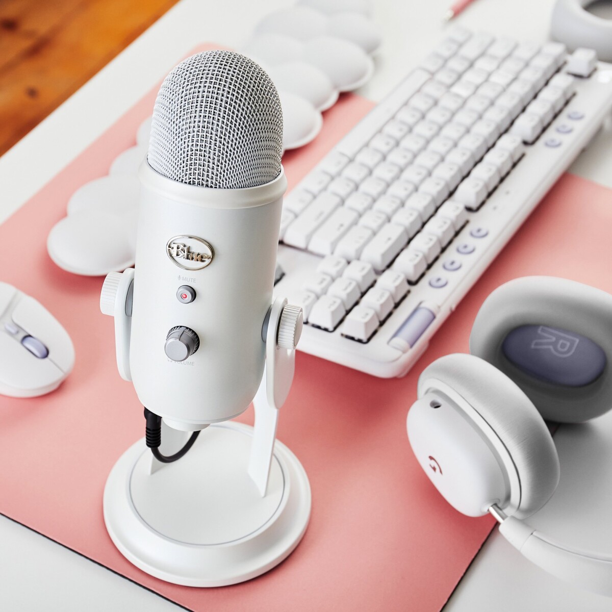 Blue - Yeti Mikrofon Med USB - Special Edition - Hvid