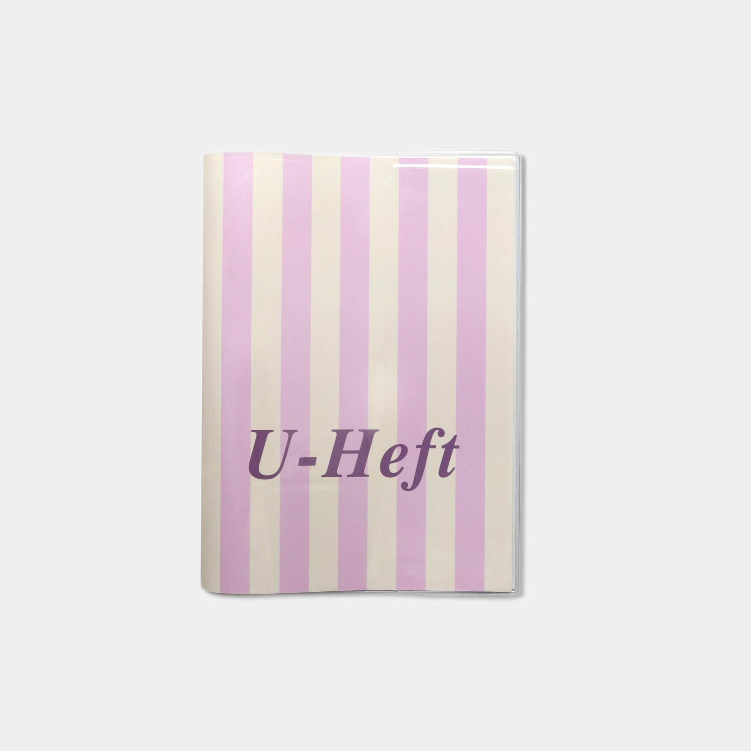 U-Heft-Hülle „Streifen“, rosa