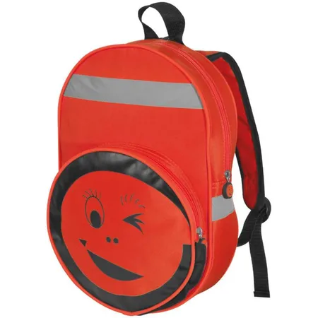 Macma Rucksack aus Polyester mit zwinkerndem Gesicht, rot