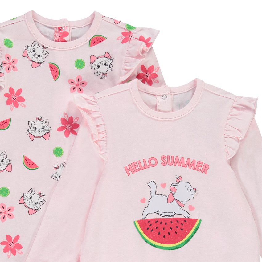 Lot de 2 dors-bien en jersey print Marie Disney pour bébé fille - Rose