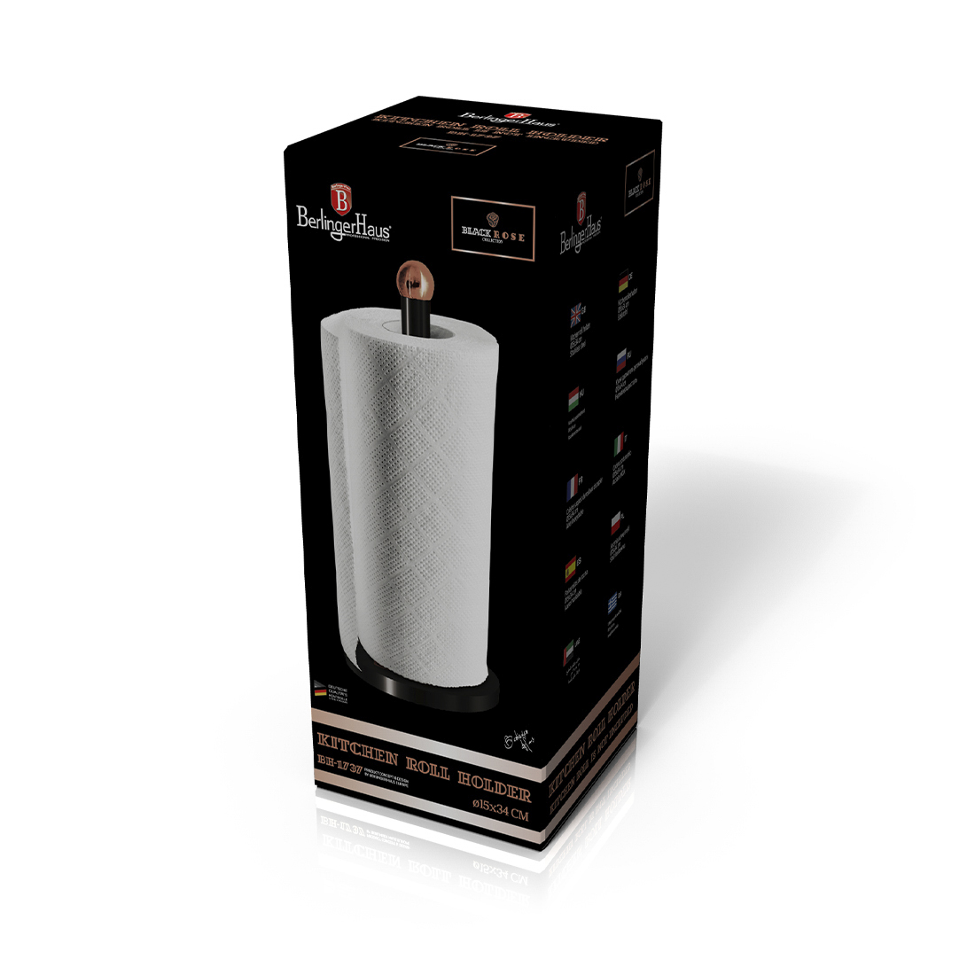 Berlinger Haus Küchenrollenhalter Black Rose Collection