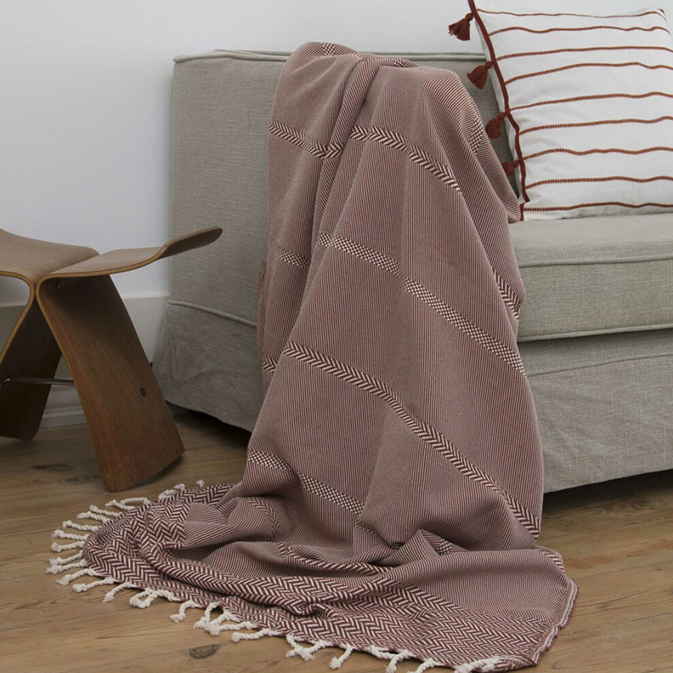 Febronie Plaid Oslo rouge