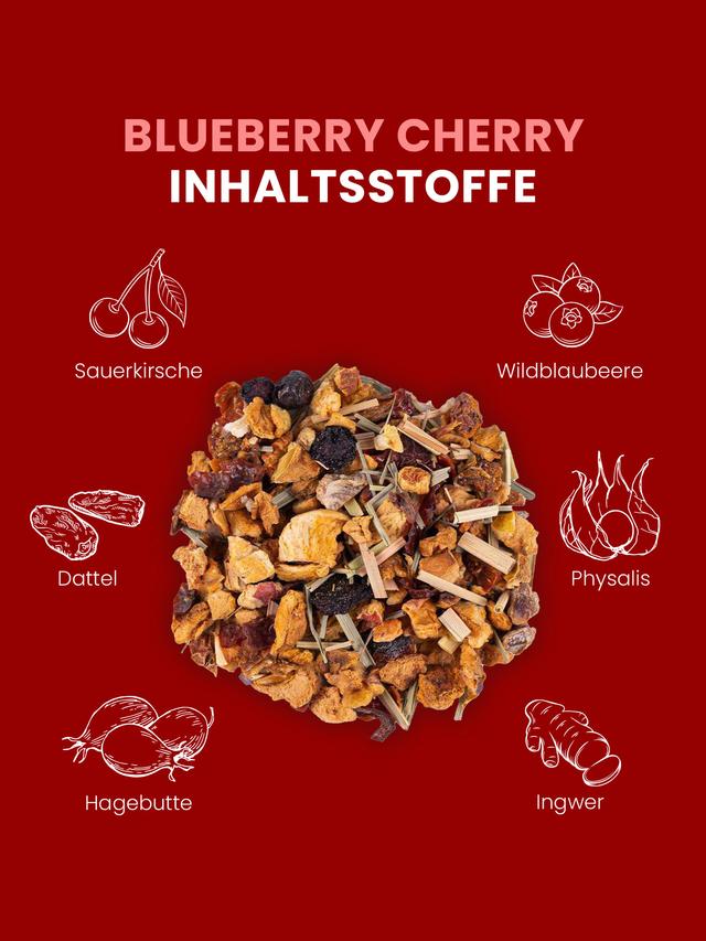 Früchtetee Blaubeere-Kirsch, lose, 100 g