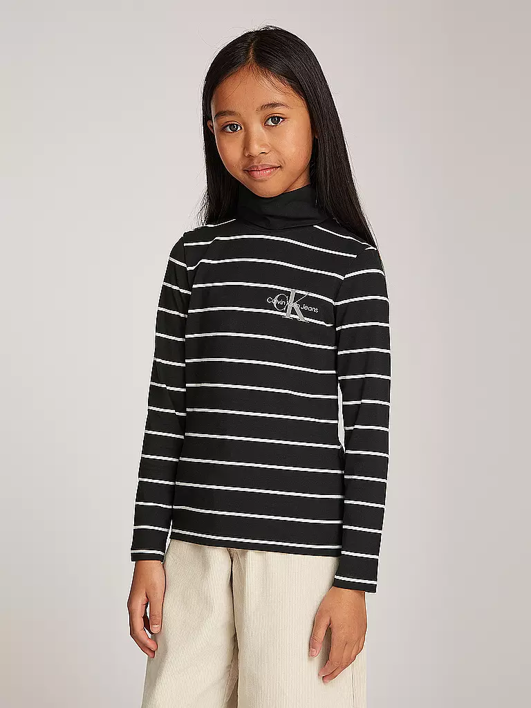 CALVIN KLEIN JEANS Mädchen Langarmshirt  schwarz