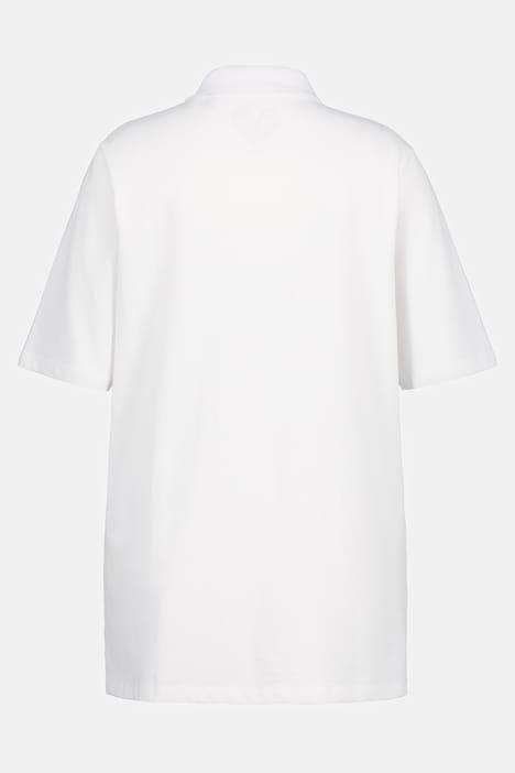 Poloshirt, Piqué, Polokragen, Samt-Knopfleiste, Halbarm