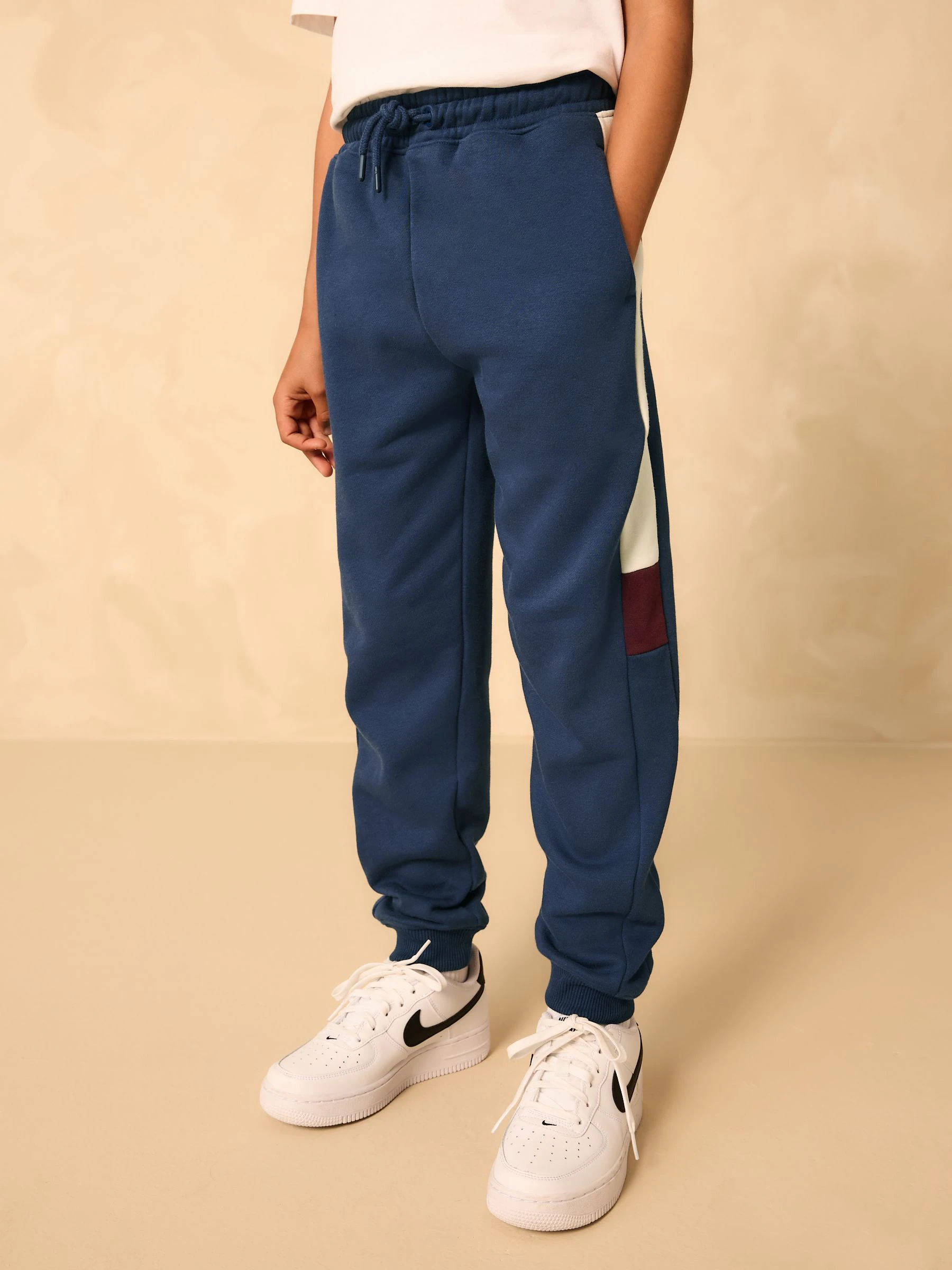 Marineblauw - Colourblock Crew Set