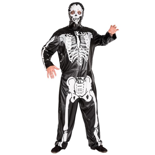 Skelet Halloweenkostume mand