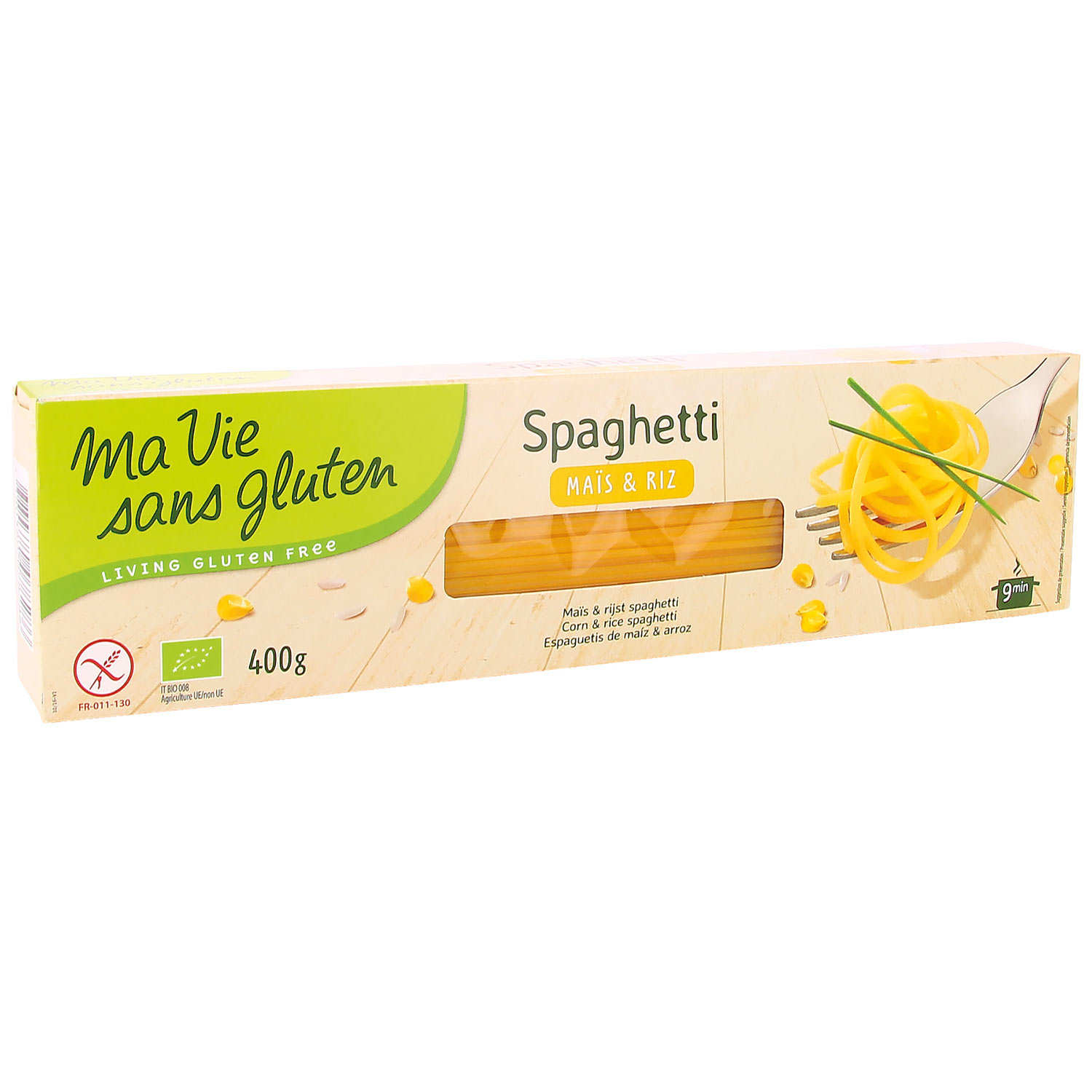 Spaghetti maïs et riz - pâtes bio sans gluten