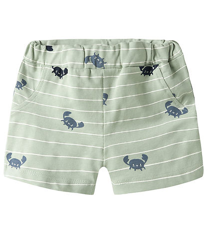 Name It Shorts - NbmVroels - Aqua Grau/Krabben